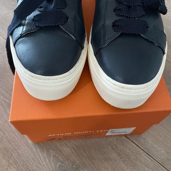 ⬇️ PRICE ⬇️ AGL - Pearl Sneaker In Blue Leather - 37 / 7 - Picture 4 of 10